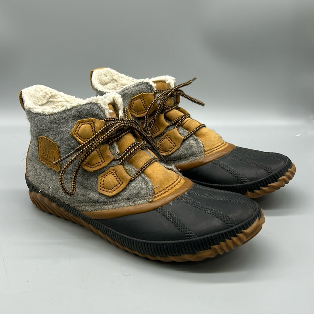 Sorel Ankle Boots in Gray and Tan